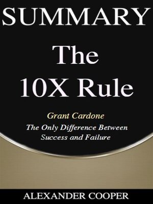 cover image of Summary of the 10X Rule